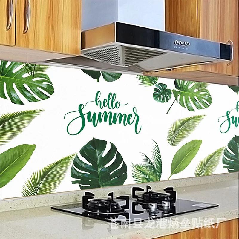 Decal trang trí Bếp tráng nhôm - Lá Dương Xỉ Summer
