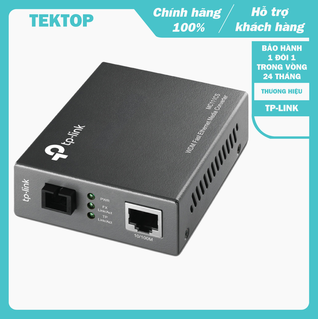 (BẢO HÀNH CHÍNH HÃNG 1 ĐỔI 1 TRONG VÒNG 2 NĂM) Bộ chuyển đổi quang điện WDM TP-Link MC111CS