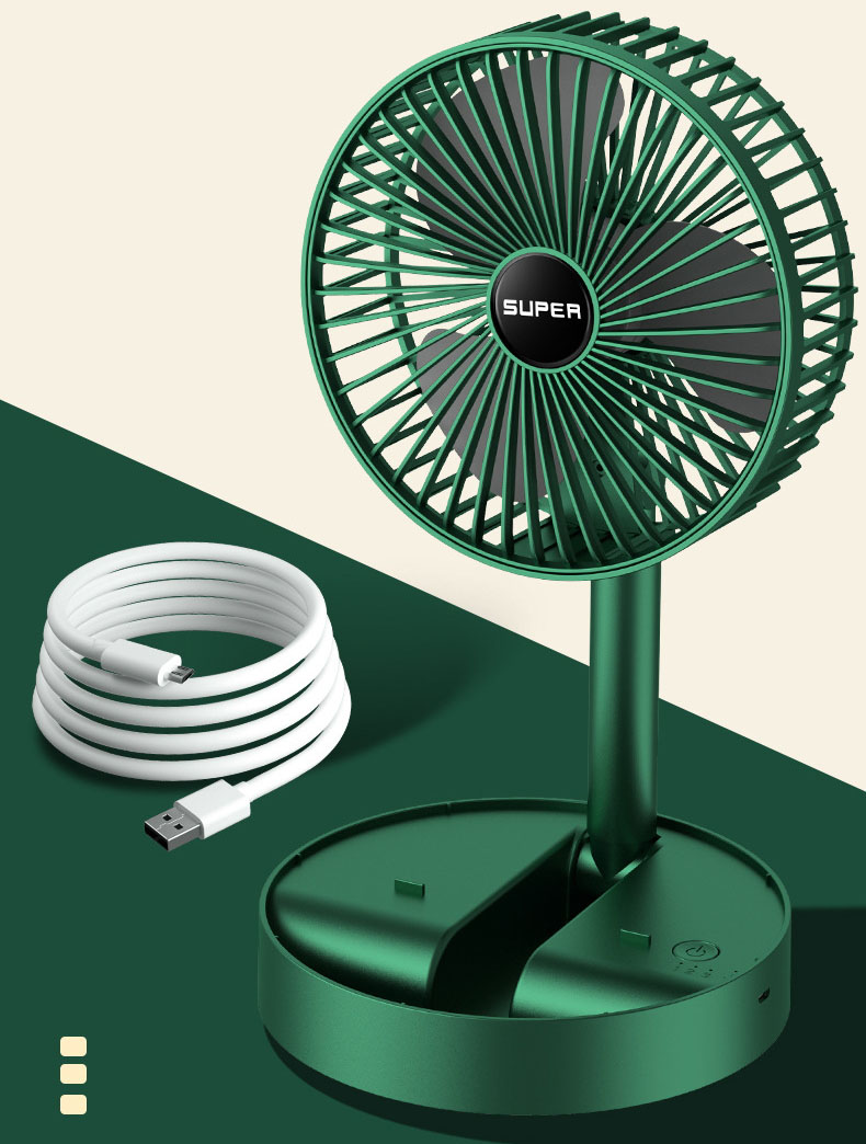 Quạt mini cầm tay 3 tốc độ siêu mát có pin và cáp sạc [ Giao màu ngẫu nhiên]
