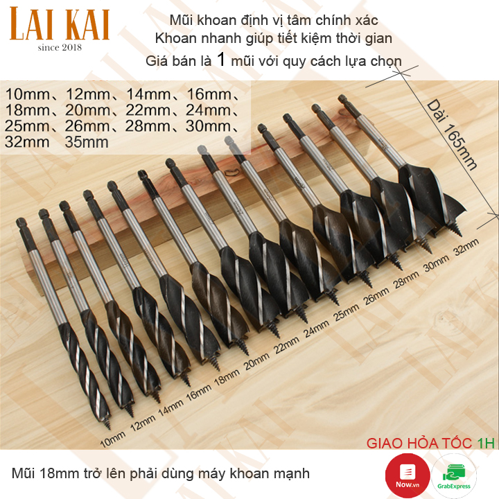 [HCM]Mũi khoan gỗ chuôi lục giác