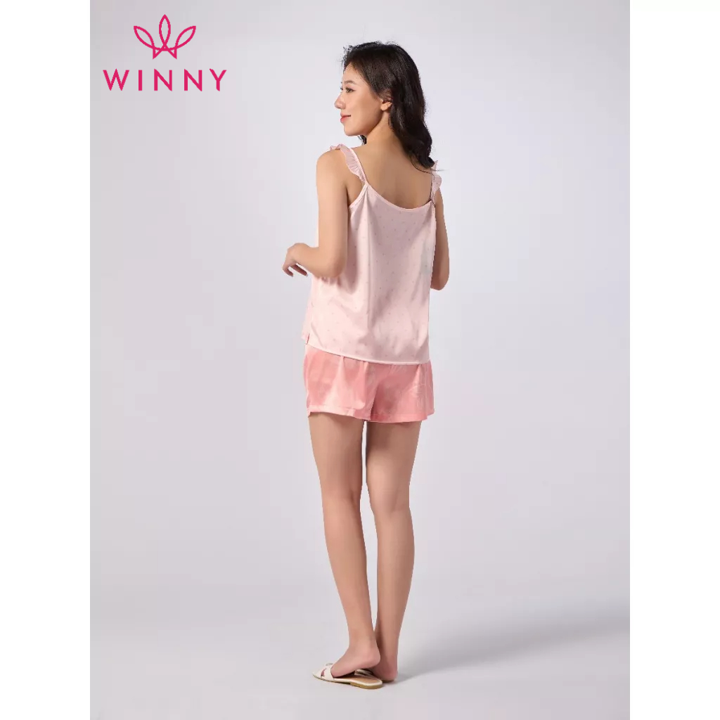 WINNY - Bộ đồ lụa áo dây quần đùi mặc nhà 1MNSA23127H