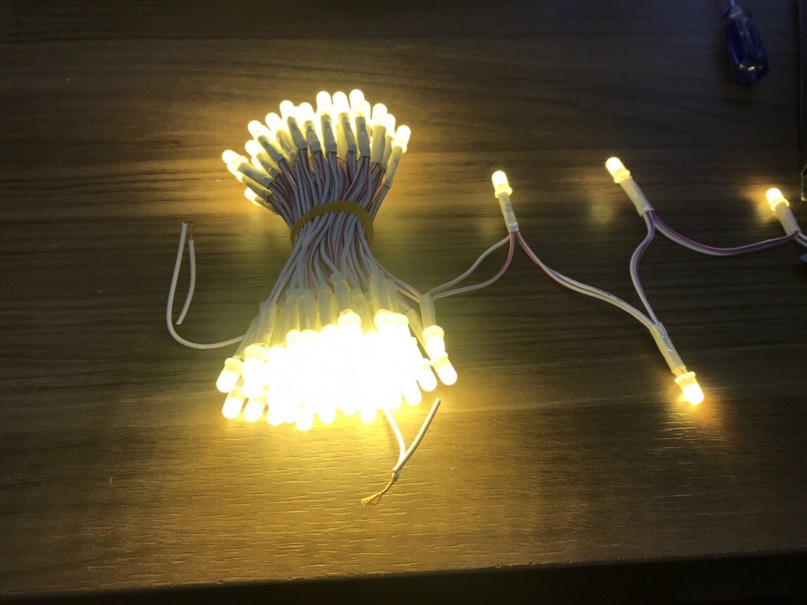 Led liền dây 5v trang trí (dây 100 bóng) Làm biển quảng cáo