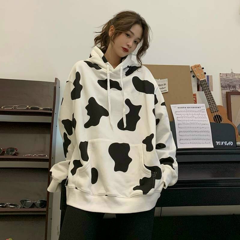 [MIỄN PHÍ VẬN CHUYỂN] Áo khoác hoodie bò sữa form siêu rộng phong cách street style siêu cá tính