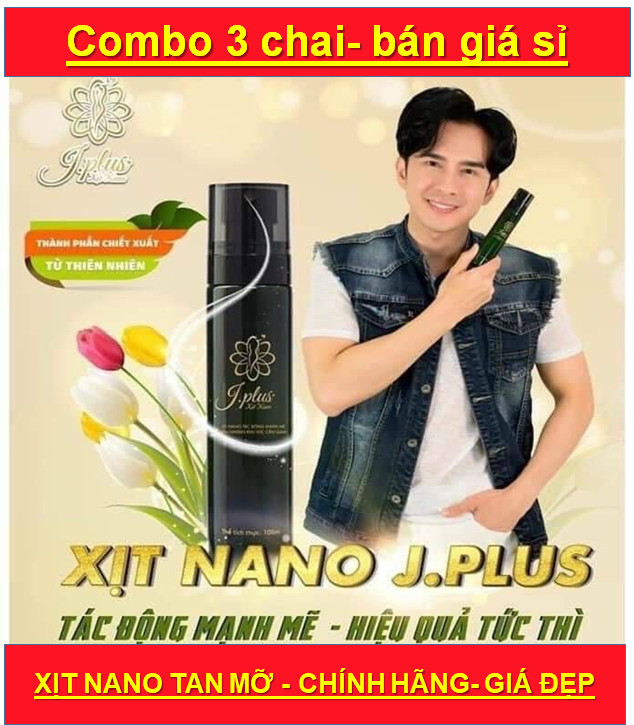 Combo sỉ 3 chai 215k- chai xịt nano tan mỡ j.plus - xịt tan mỡ đan trường , giảm cân tan mỡ hiệu quả công nghệ hàn quốc