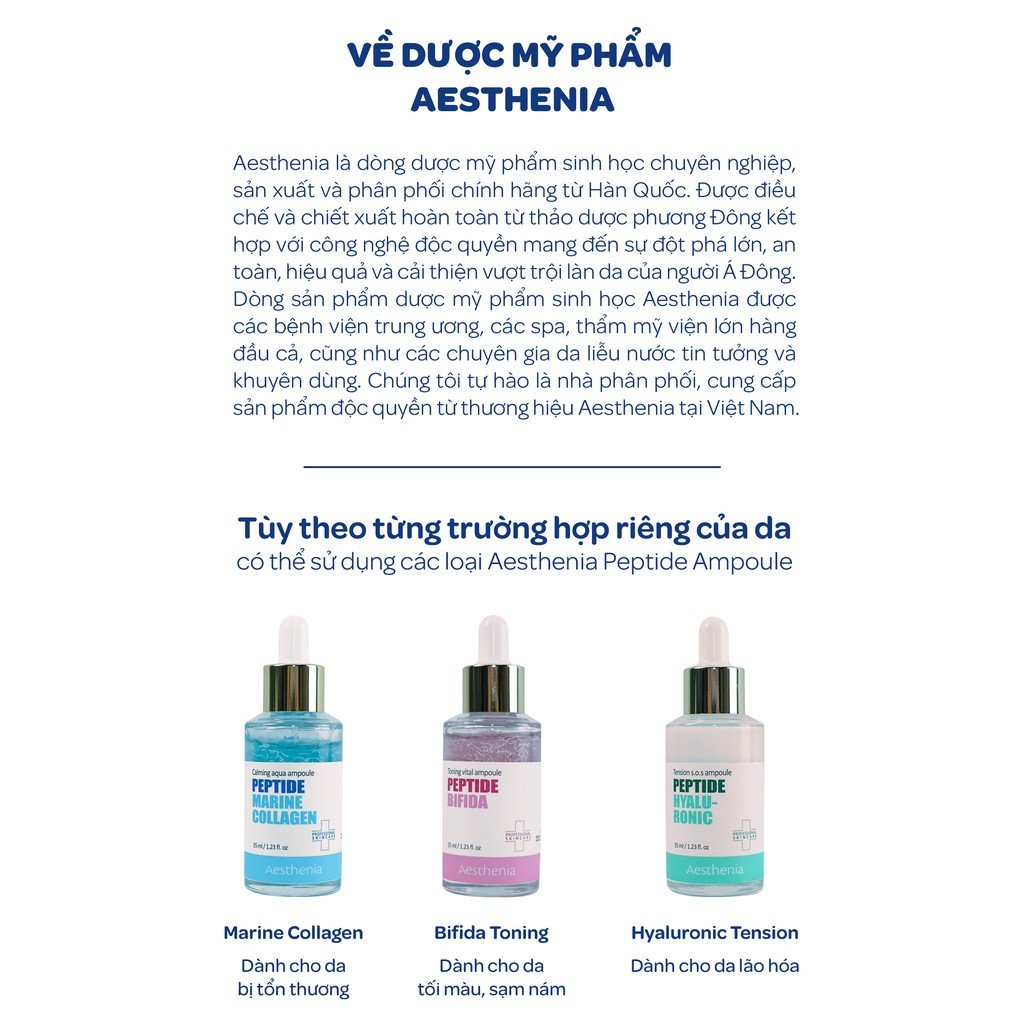 Tinh chất tươi dưỡng da Aesthenia Peptide Ampoule 35ml
