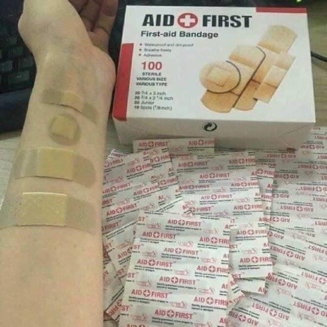 (HN)Hộp 100 miếng dán urgo - miếng dán vết thương