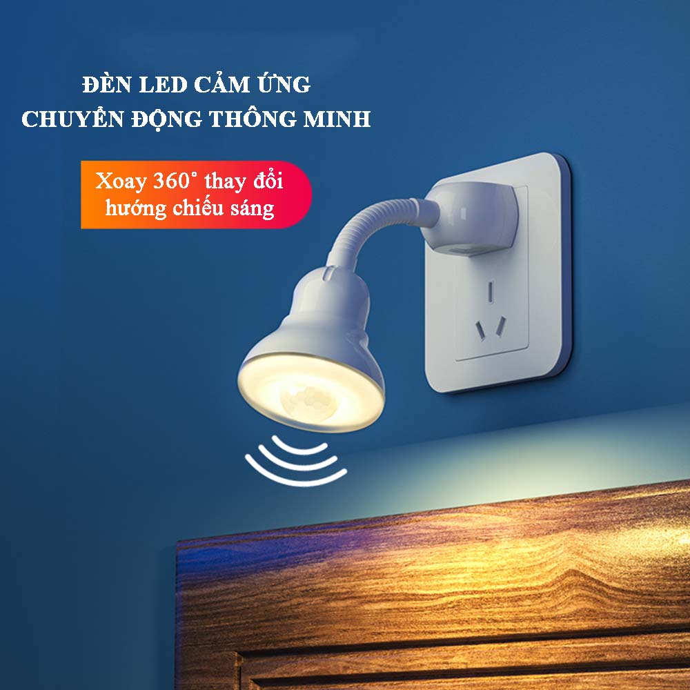 Venetian motion sensor led light 220V/5W, self-lighting when motion is detected, 360 degree rotation, can change light direction