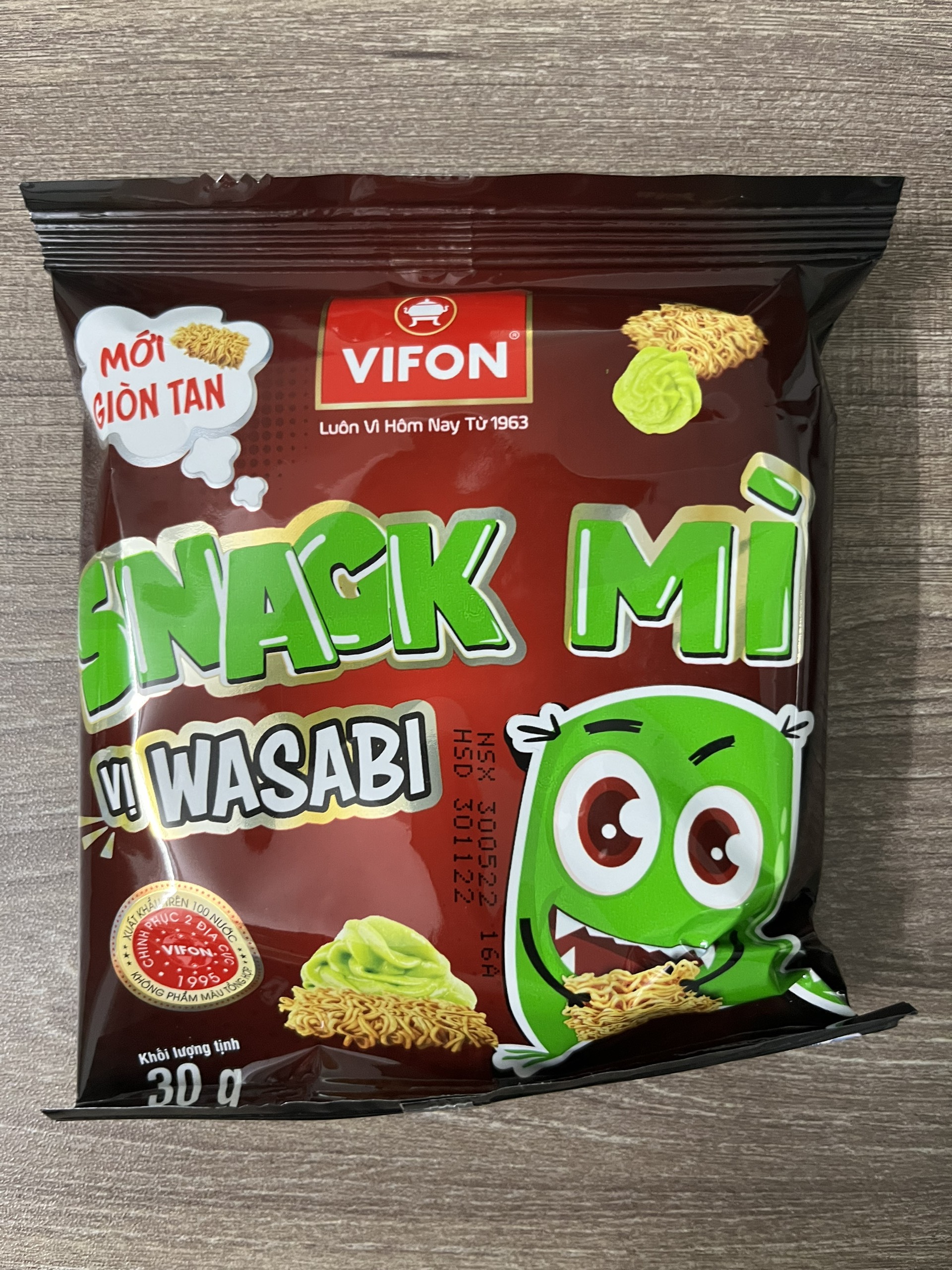 Snack mì tôm vị wasabi Vifon 30g