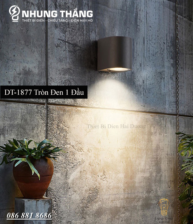 Đèn Gắn Tường Trang Trí Decor Ngoài Trời ,Trong Nhà DT-1877 Tròn, DT-1840 Vuông - Led Siêu Sáng 5w - Chống Nước IP65 - Bảo Hành 12 Tháng - Có Video