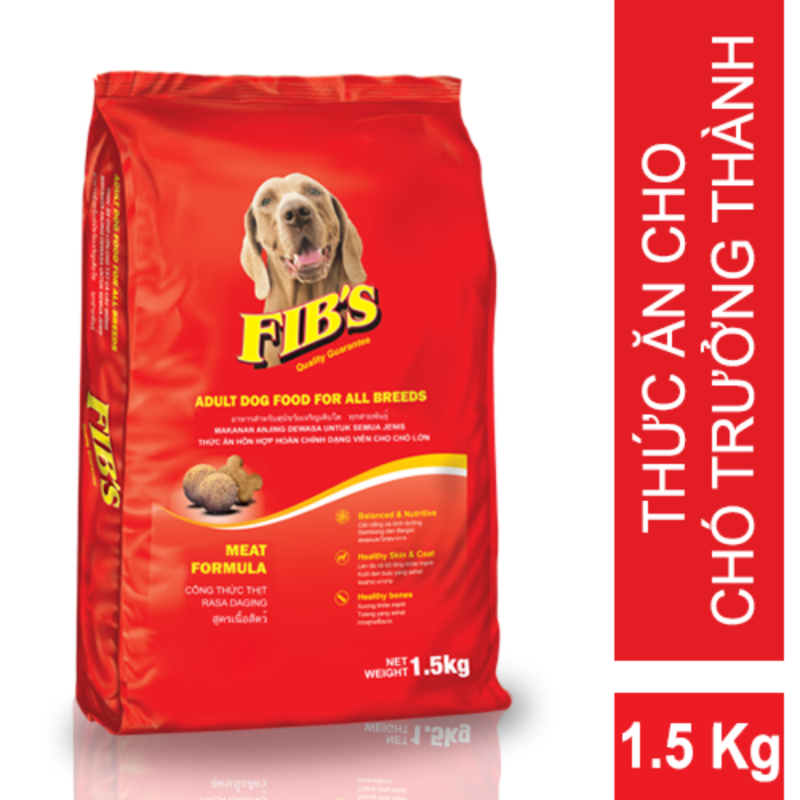 Thức ăn cho chó trưởng thành Fibs 1,5kg