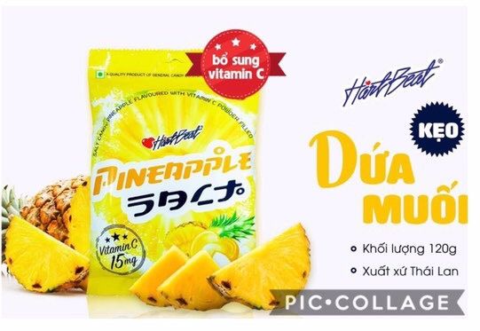 Kẹo khóm muối thái lan hart beat 120g