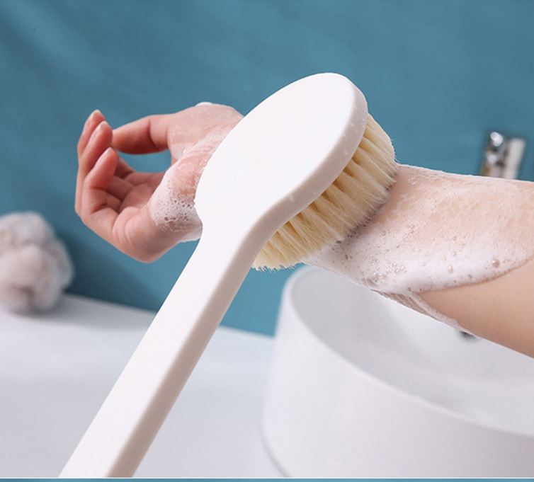Muji Japan scrub back brush, scrub back bath sponge brush