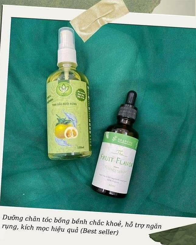 Combo serum dưỡng tóc brancos + tinh dầu bưởi
