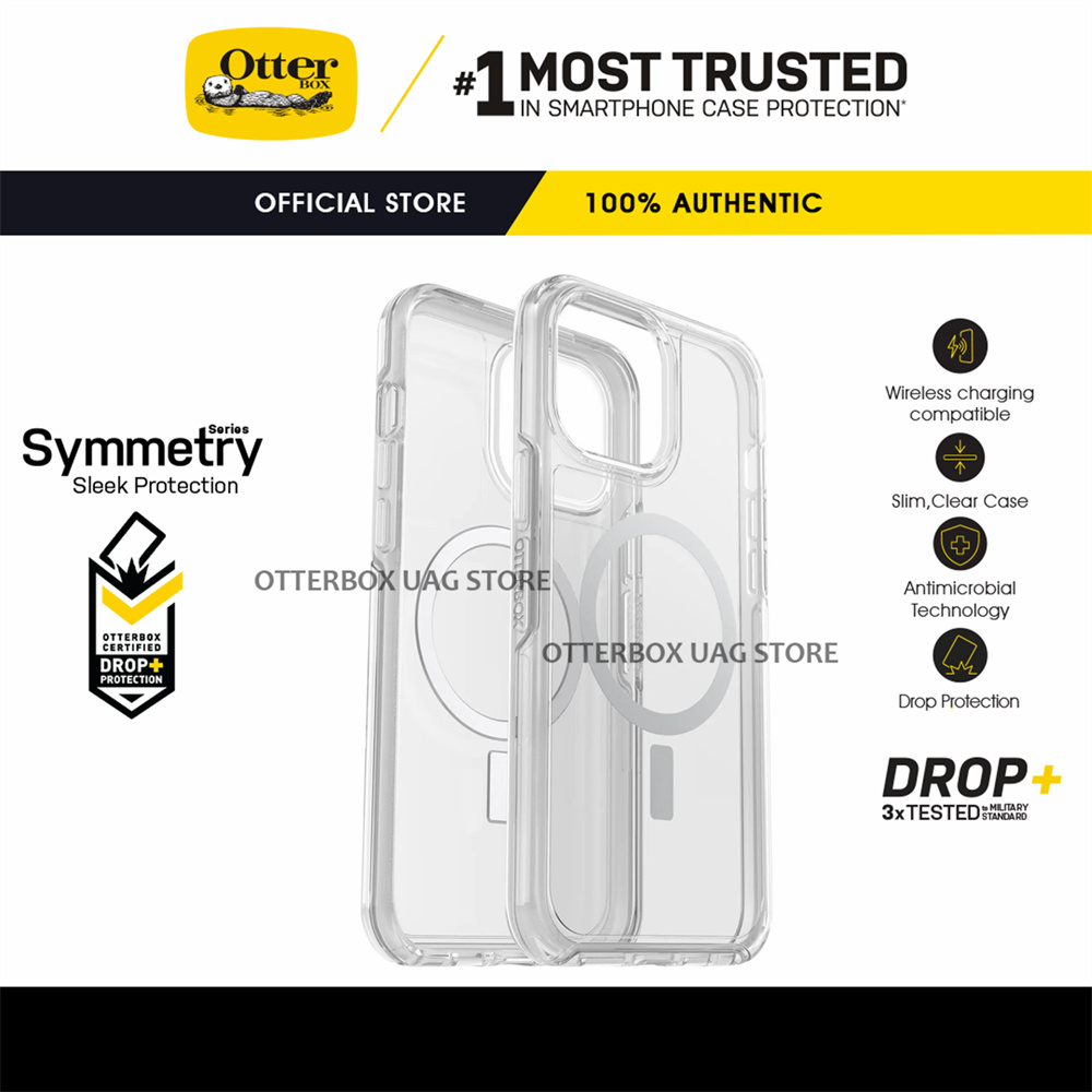 Ốp lưng otterbox symmetry clear / stardust with magsafe cho apple iphone 15 pro max / 15 pro / 15 plus / 15 / 14 pro max / 14 pro / 14 plus / 14 /13 12 pro max / 13 12 pro / 13 12 / 13 12 mini / 11 pro max / 11 pro / 11