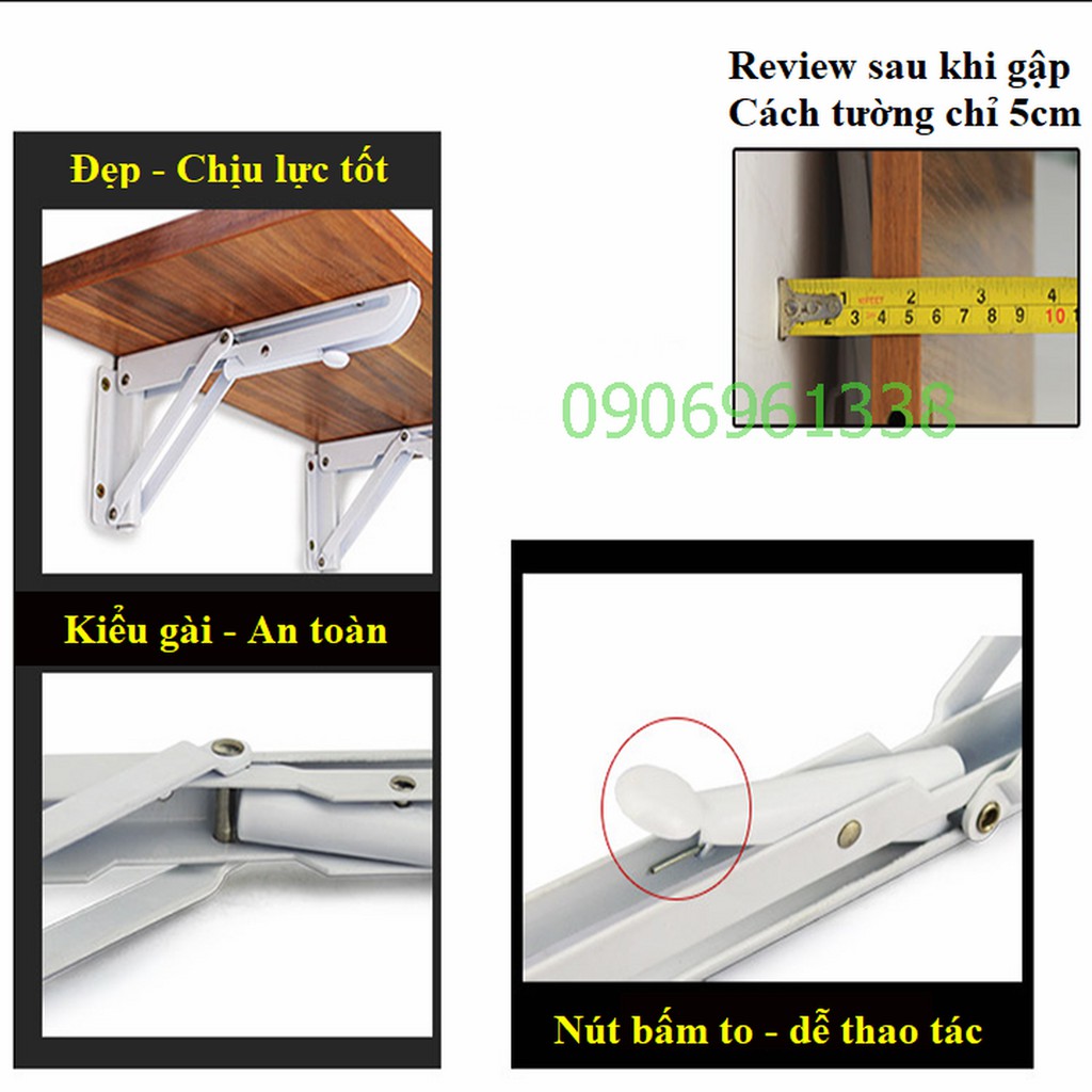 [HCM]Bản Lề Gấp 40Cm - Chụi Tải 60Kg