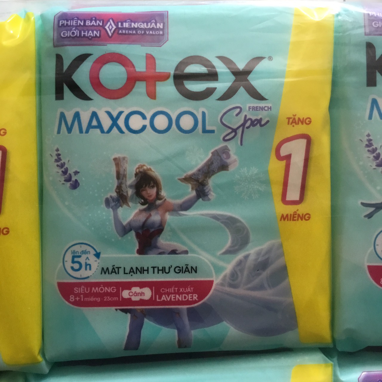 23cm - combo 8 gói bvs kotex maxcool dịu mát spa 23cm - hsd luôn mới