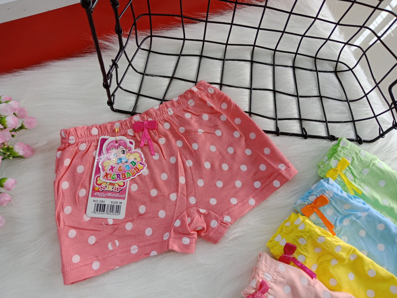 Bán sỉ 10 quần chip chấm bi cho bé từ 7-25kg