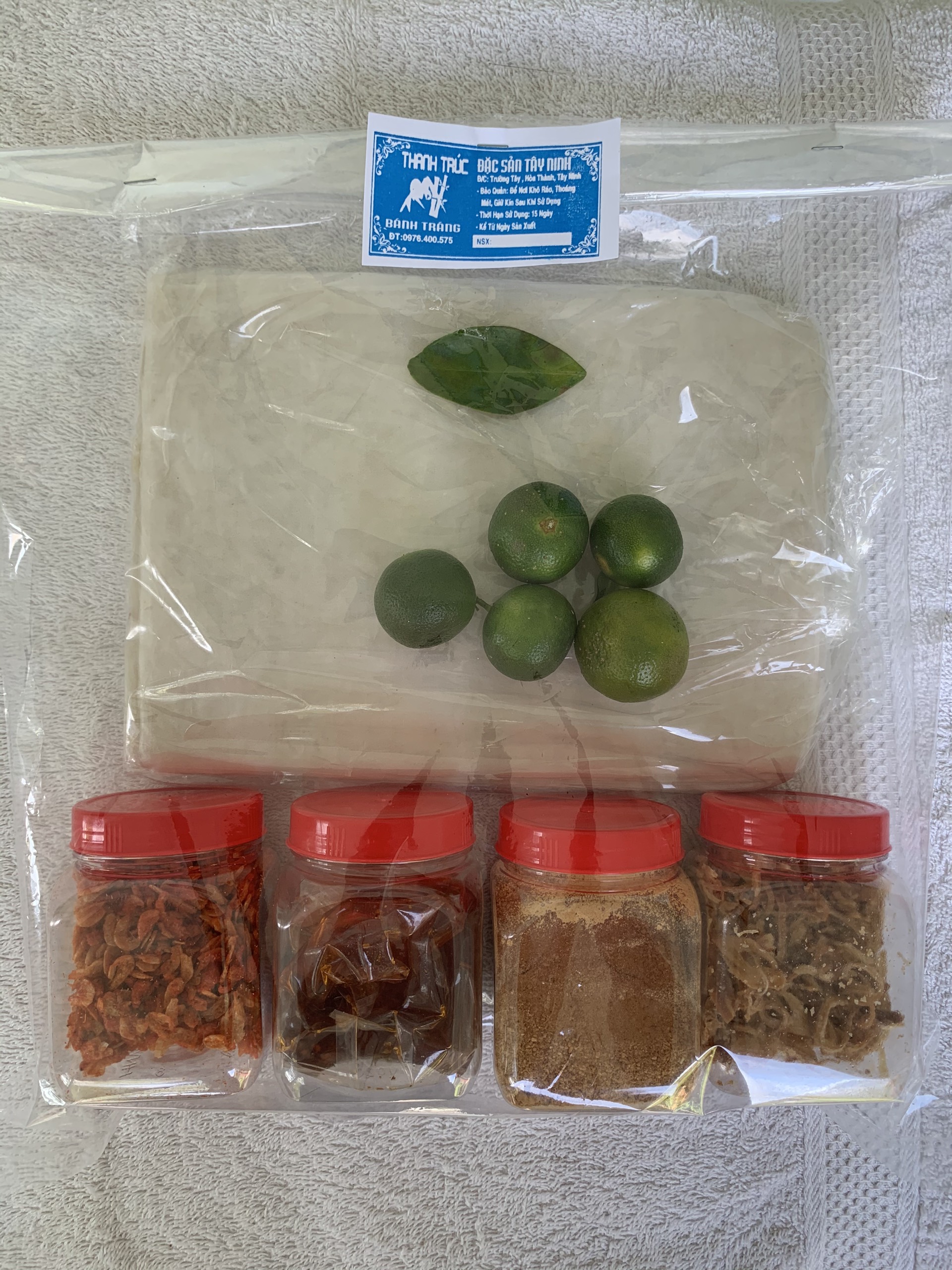 (Combo1_900gr)Bánh Sương+Muối Nhuyễn+Tép Sấy+Sate+Hành Phi