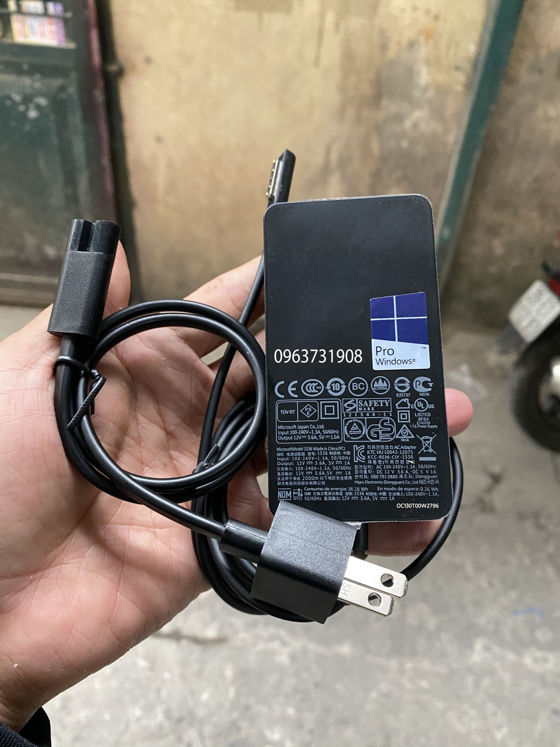 SẠC SURFACE PRO 1 2 – 12V-3.6A bản gốc zin bóc máy