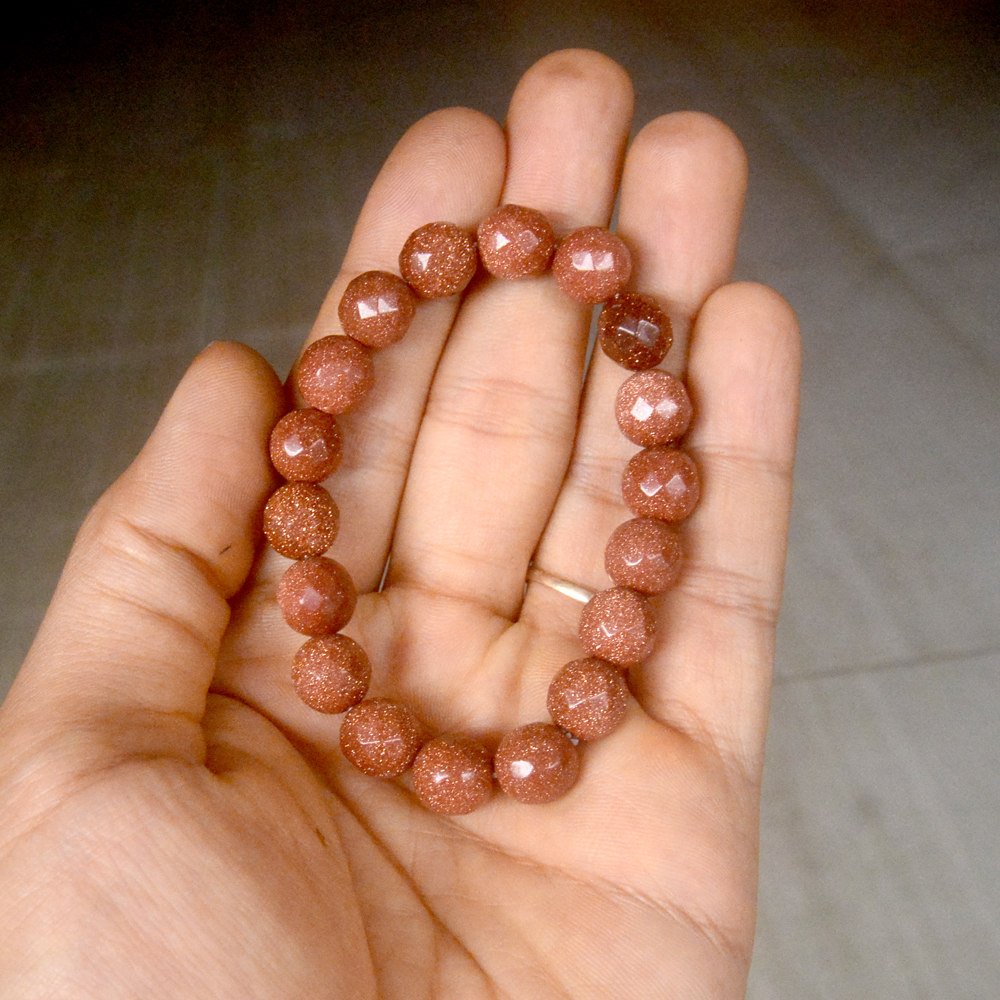 Vòng tay chuỗi đá kim sa óng ánh-nhiều cỡ ly