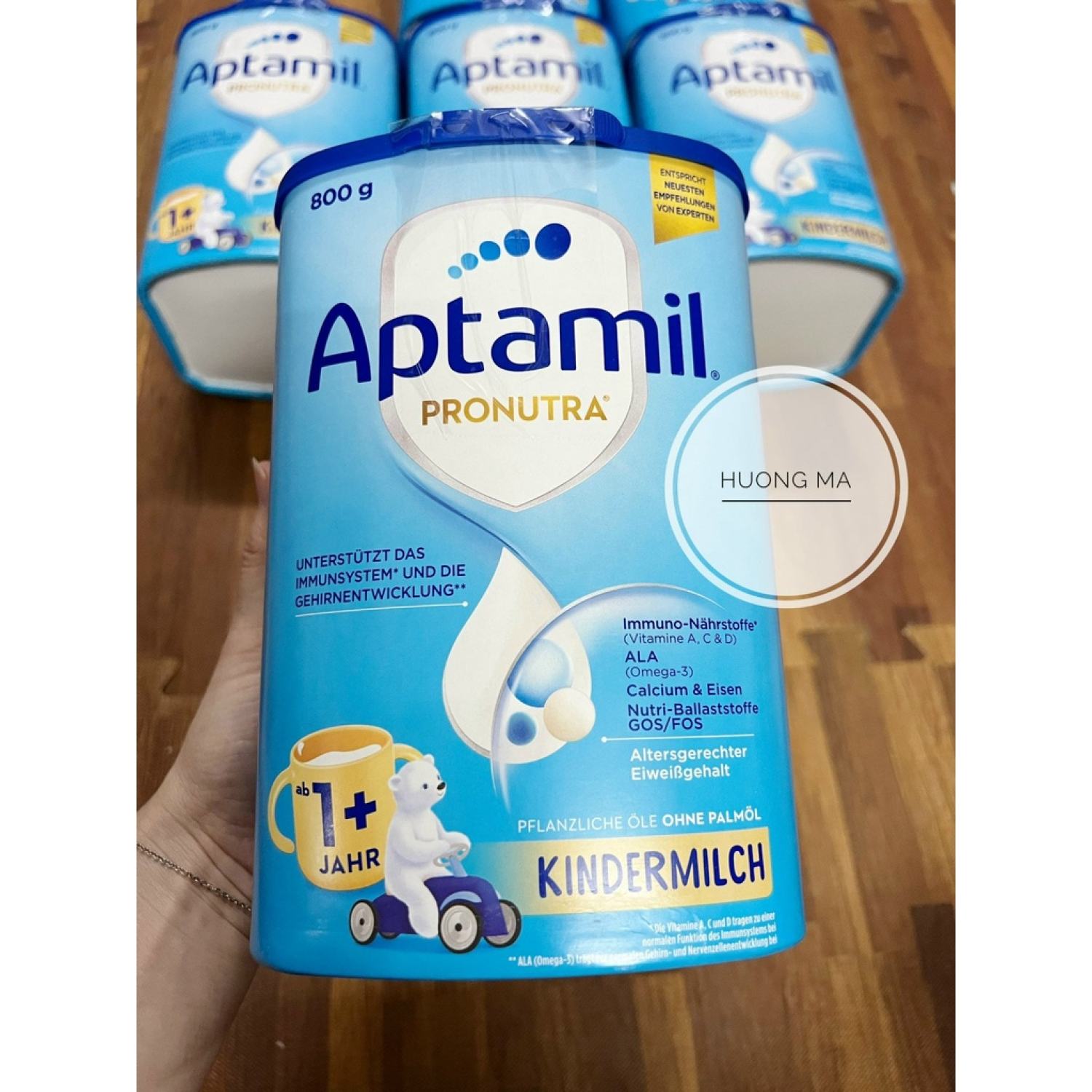 Sữa bột aptamil kinder xanh cao 800gr số 1+ 2+