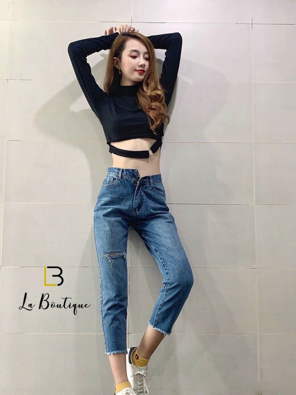 Áo croptop Tay dài phối khoen eo xinh xắn TTSA0803