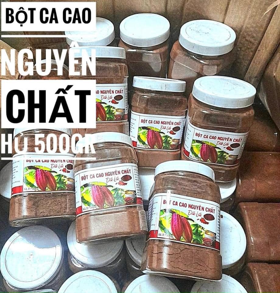 Bộ Cacao nguyên chất Đắk Lắk 500Gram - TNKFood