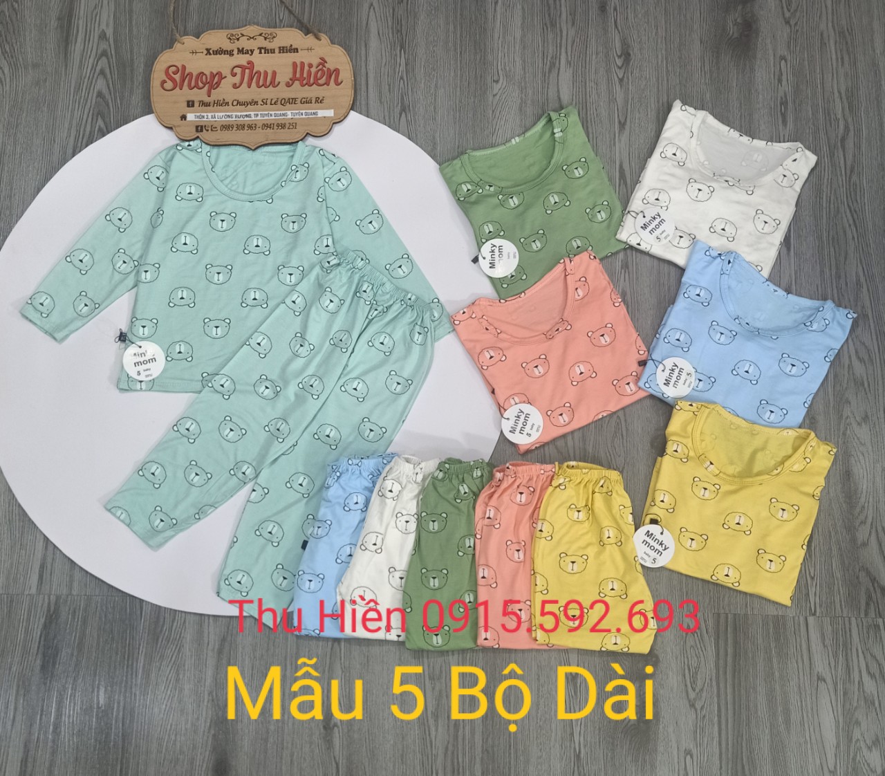BỘ THUN LẠNH DÀI TAY CHO BÉ