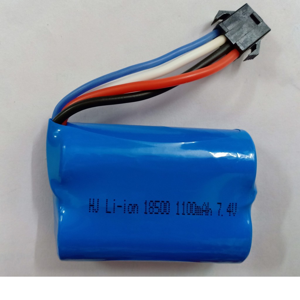 Pin sử dụng điện áp 7.4v dung lượng 1100mah, kiểu chân cắm ket-4p