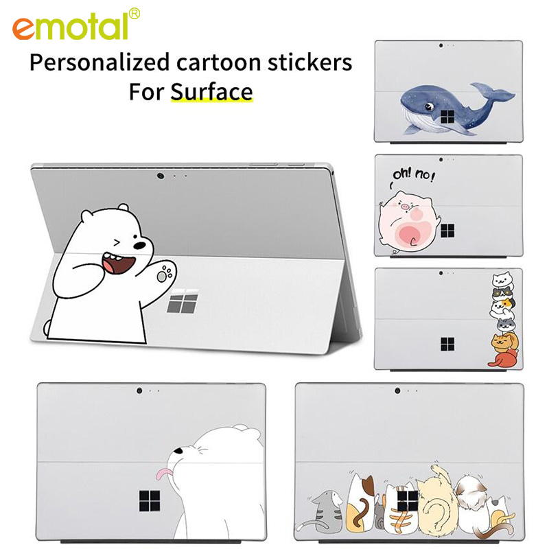 Cartoon pattern vinyl Sticker for Microsoft Surface Pro 7/6/5/4/3/8/9  Surface pro X GO 2 Back Cover Body Decal Skin Protector
