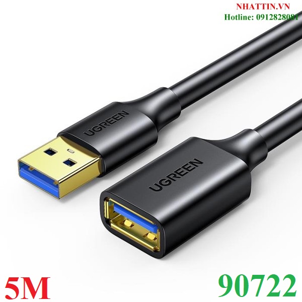 Cáp usb 3.0 nối dài 5m âm dương chính hãng ugreen 90722 cao cấp