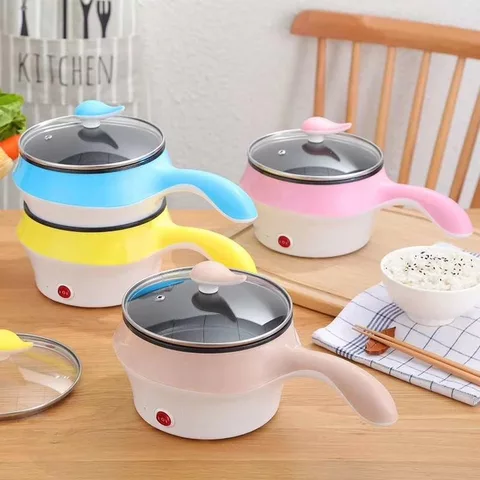 Nồi lẩu mini, ca nấu mì đa năng có kèm xửng hấp tiện lợi