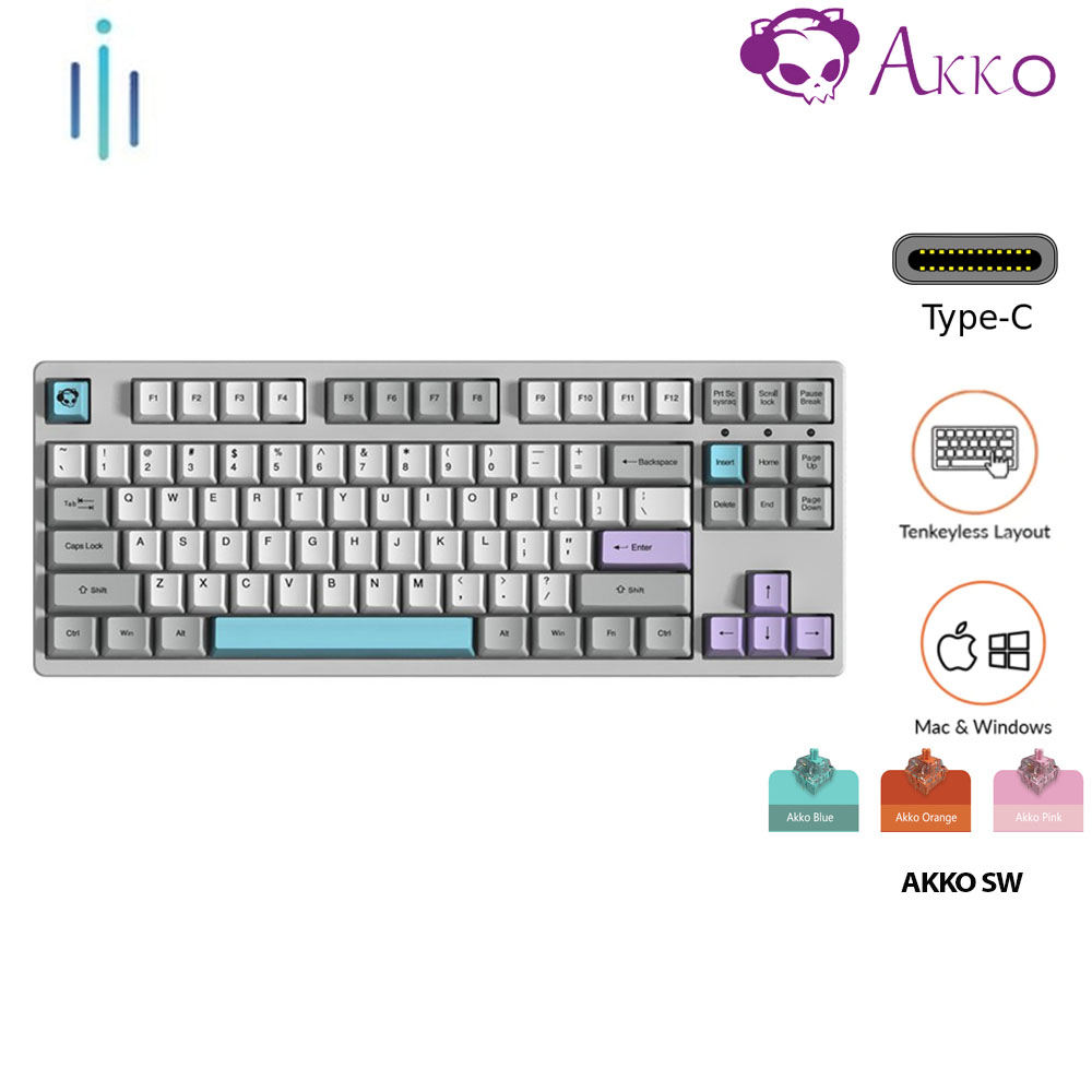 Bàn Phím Cơ Silent | Top bán chạy Lazada Shopee Sendo Tiki 22 Bàn phím cơ AKKO 3087 Silent Akko switch