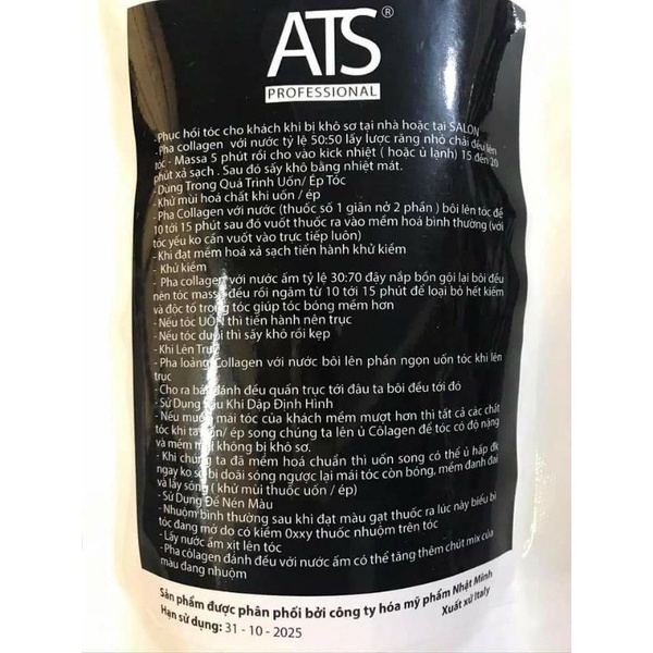 Kem hấp tóc phục hồi chuyên sâu ATS Collagen 600ML
