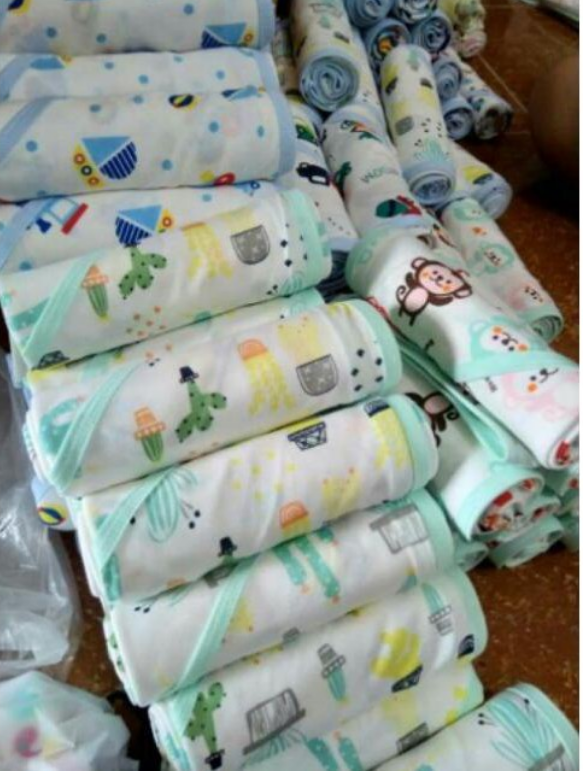 [100% Cotton Mềm Mịn] Chăn Ủ Thêu Sơ Sinh Có Mũ Fusi