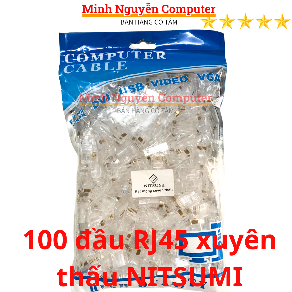 Nitsumi transparent RJ45 network head cap-for CAT5 Cat6 cat6e network patch cord