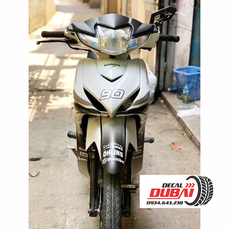 Tem Trùm Wave S110 Cá Mập Đen Trắng