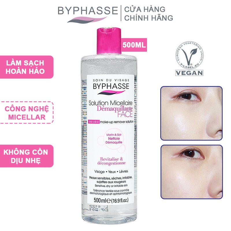 Nước Tẩy Trang Byphasse Solution Micellaire 100ml 500ml
