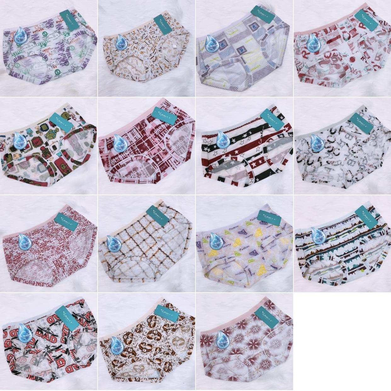 Combo 5 Quần lót nữ thun lạnh họa tiết 66658 - Nhiều màu sắc, chất liệu thun lạnh mát mẻ và độ co giãn tốt
