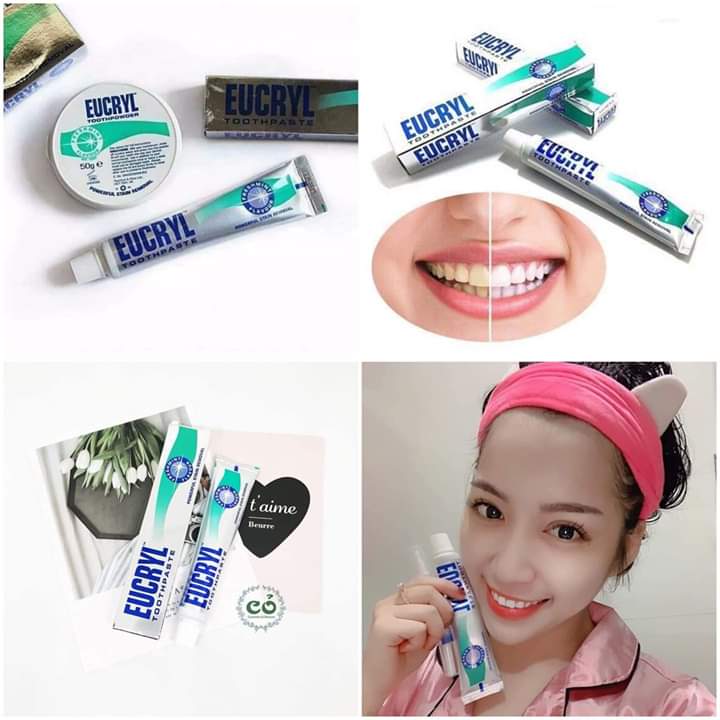 Kem Đánh Răng Làm Trắng Răng Hương Bạc Hà EUCRYL Tooth Paste Freshmint 50g