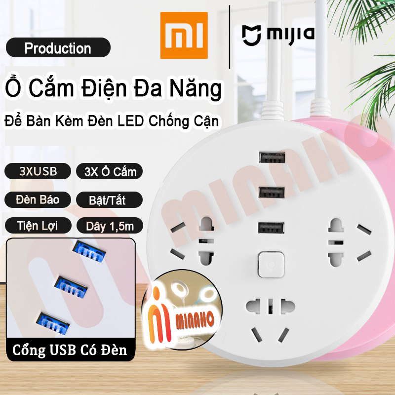 Ổ Cắm Điện Đa Năng Có Cổng USB Minaho