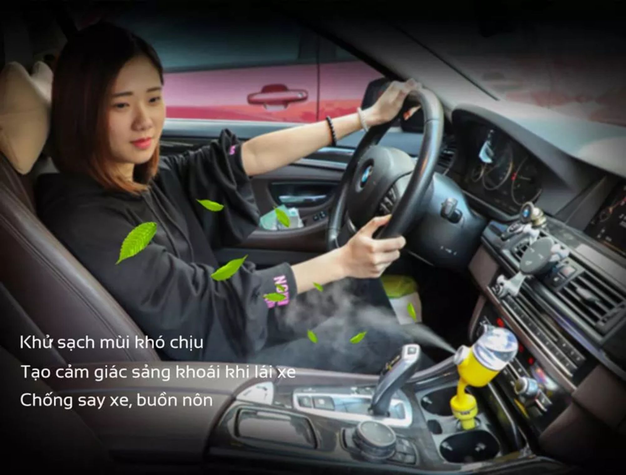 [HOT 1K GIẢM 50%] MÁY KHUẾCH TÁN TINH DẦU XE HƠI CAO CẤP 70ML