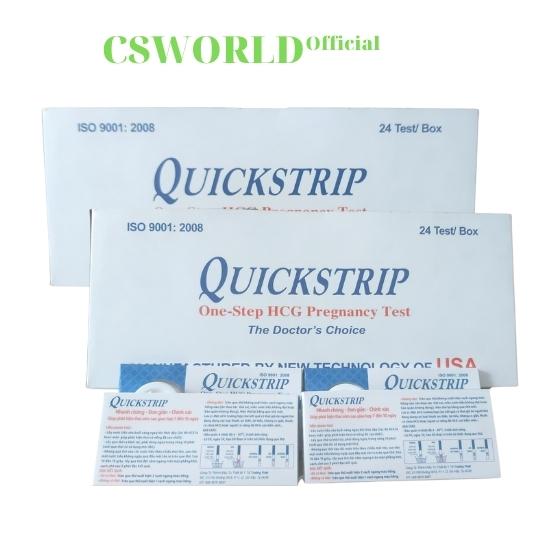 Que Thử Thai Quickstrip One-Step HCG Pregnancy Test (Hộp 12 Que)