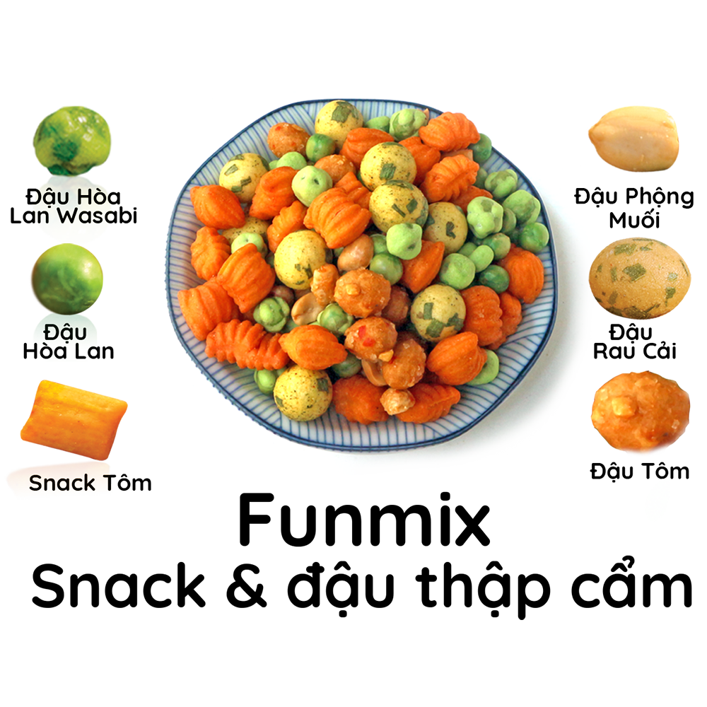 Combo 3 hũ Snack & Đậu thập cẩm (200g/hũ)