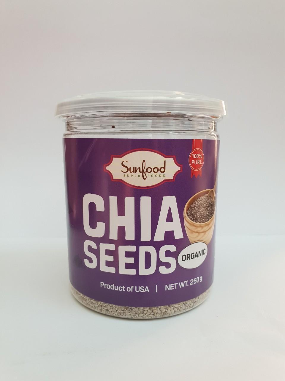 Hạt Chia Mỹ Sunfood Trắng 250g