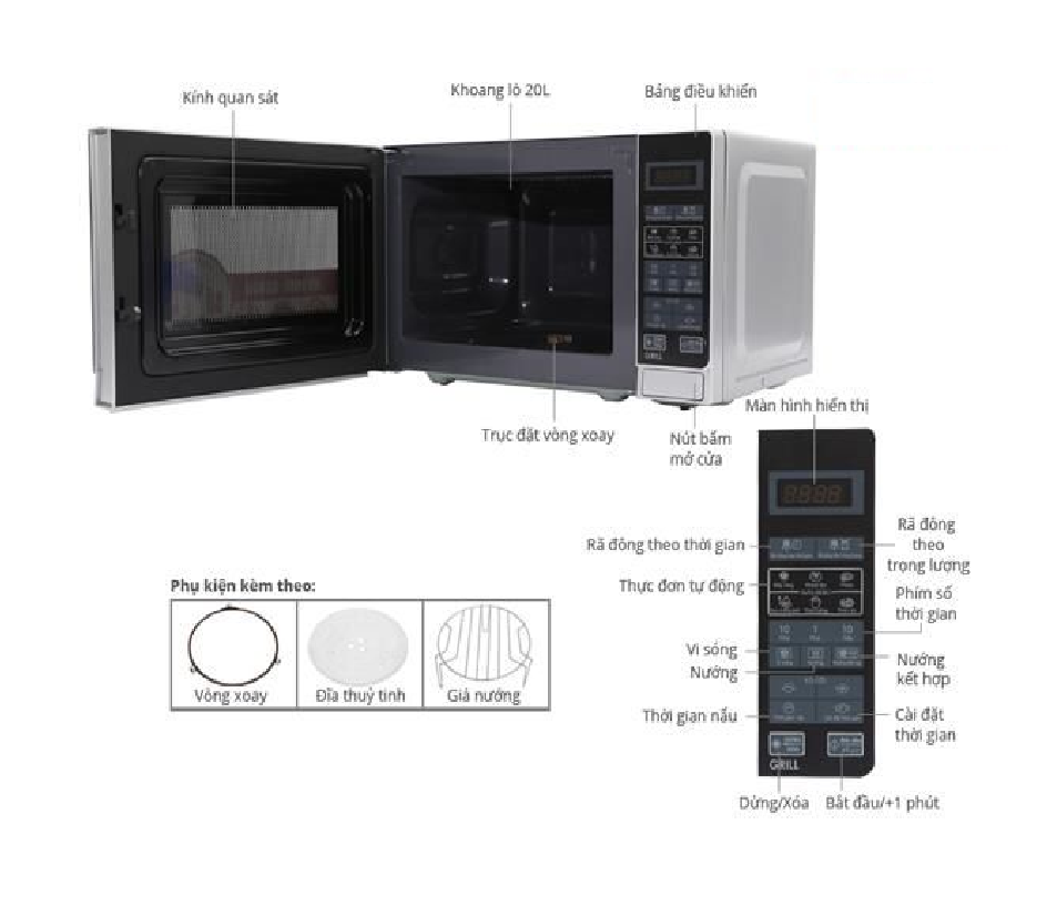 Lò vi sóng Sharp R-G572VN-S 25 lít