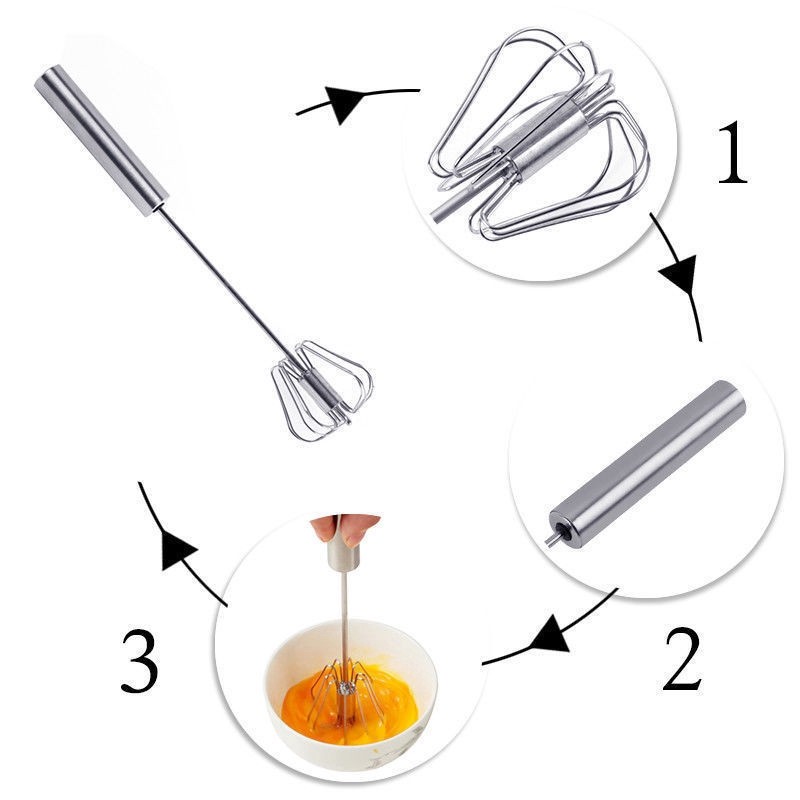Cây Đánh Trứng , Đánh Bọt Cà Phê Inox Cầm Tay Tự Động
