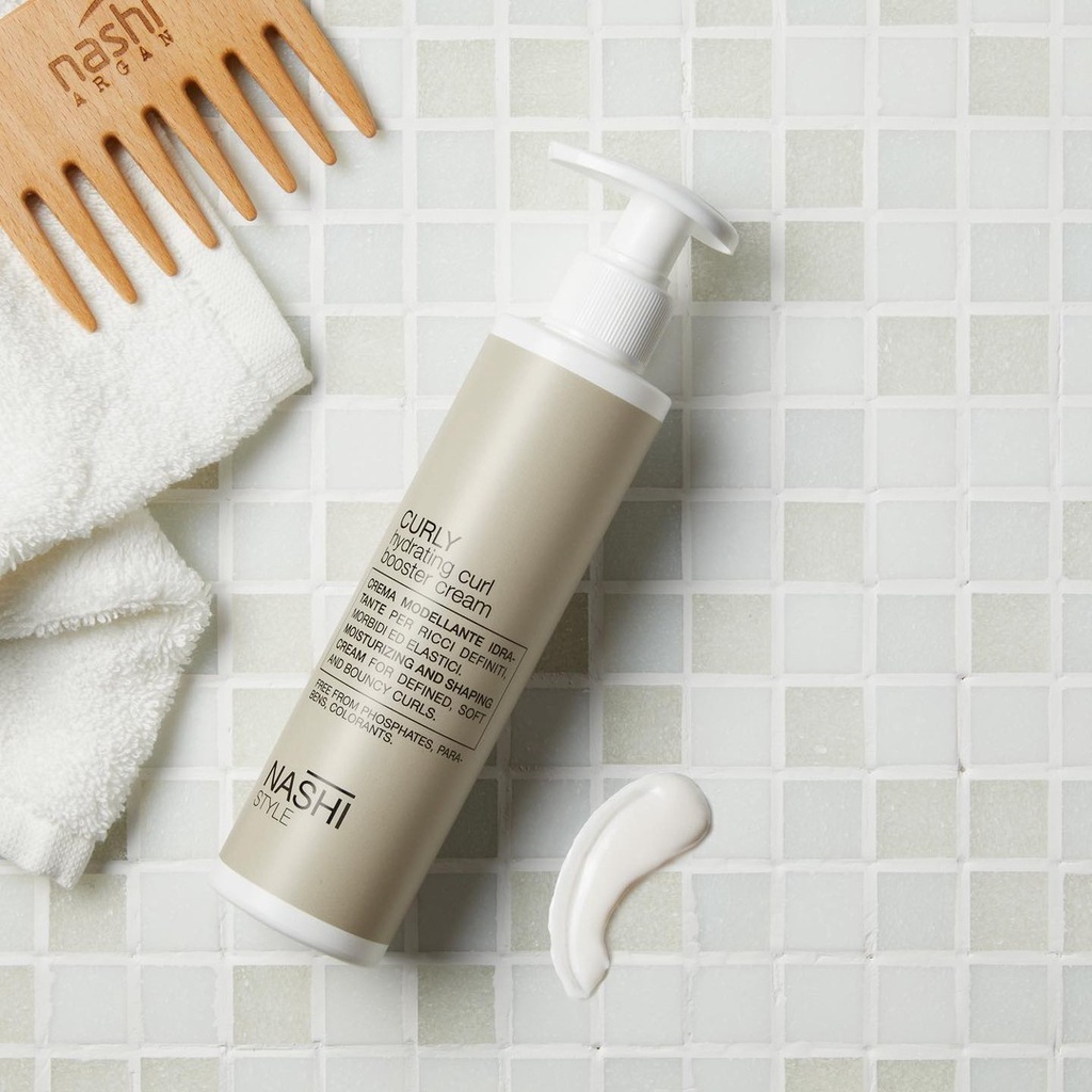 Kem dưỡng xoăn nashi curly hydrating booster cream 200ml