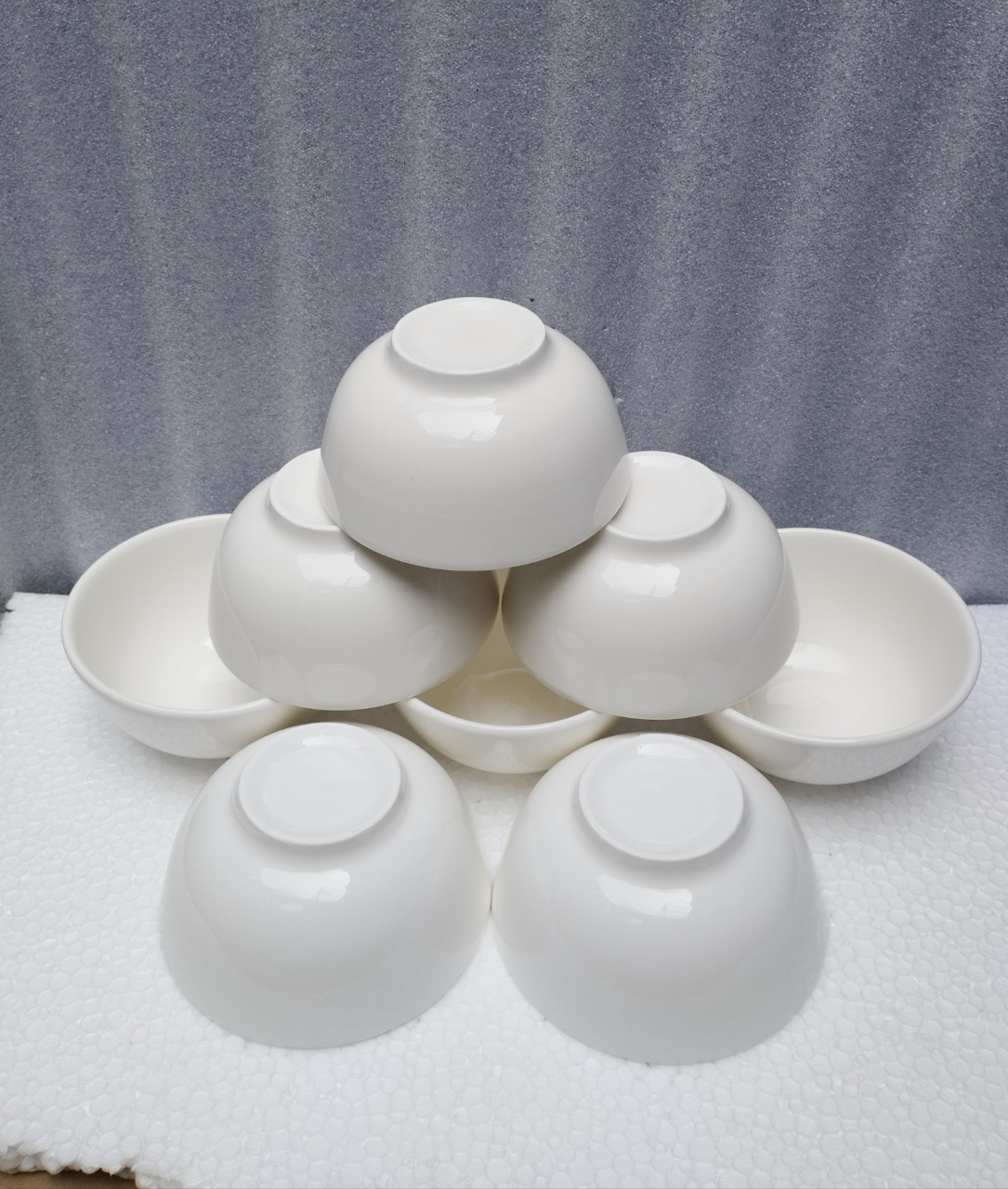 combo 10 chén hoặc 5 chén sứ ăn cơm trắng dày 11.5cm chén dày đẹp sang trọng