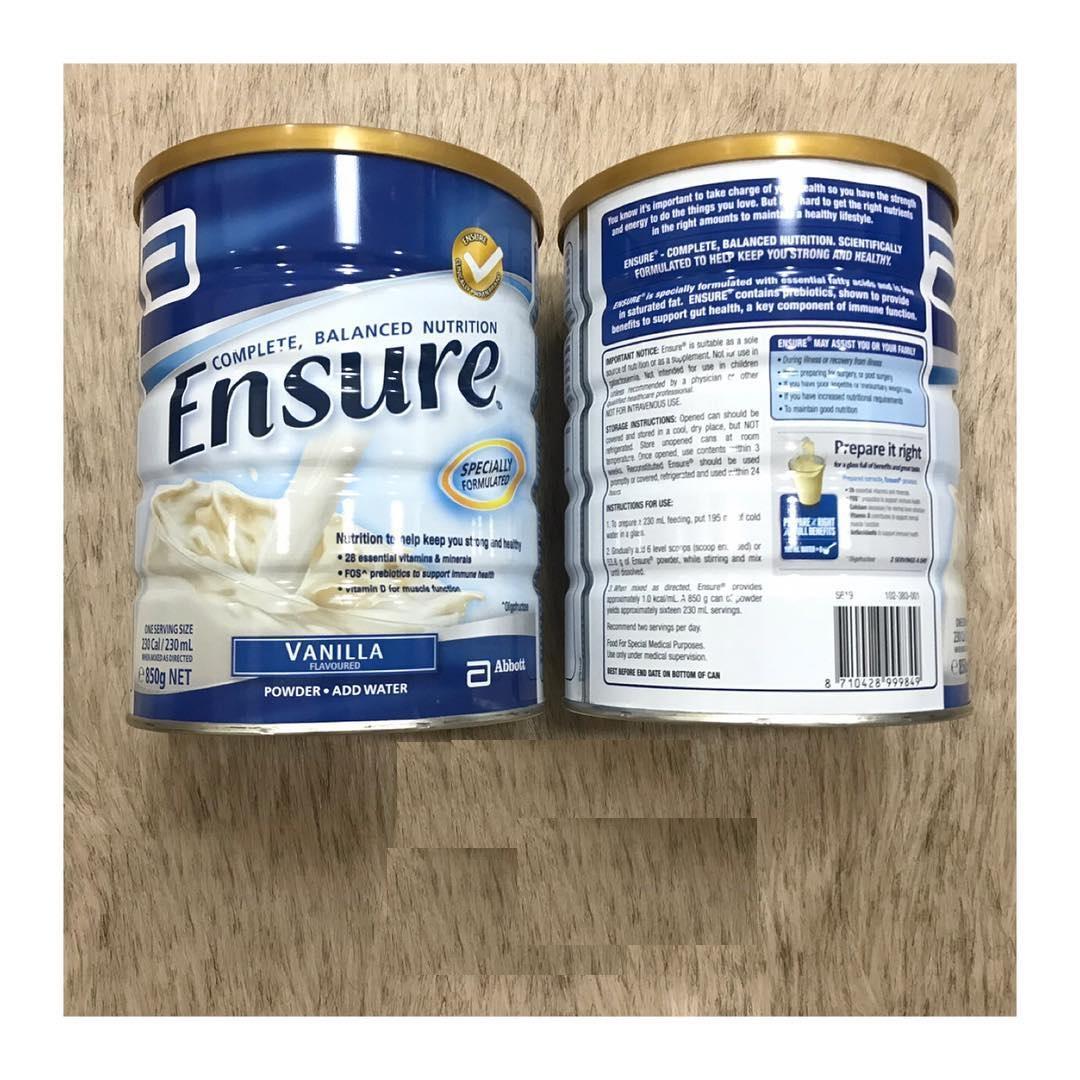 Sữa Ensure 850g - ÚC NỘI ĐỊA.
